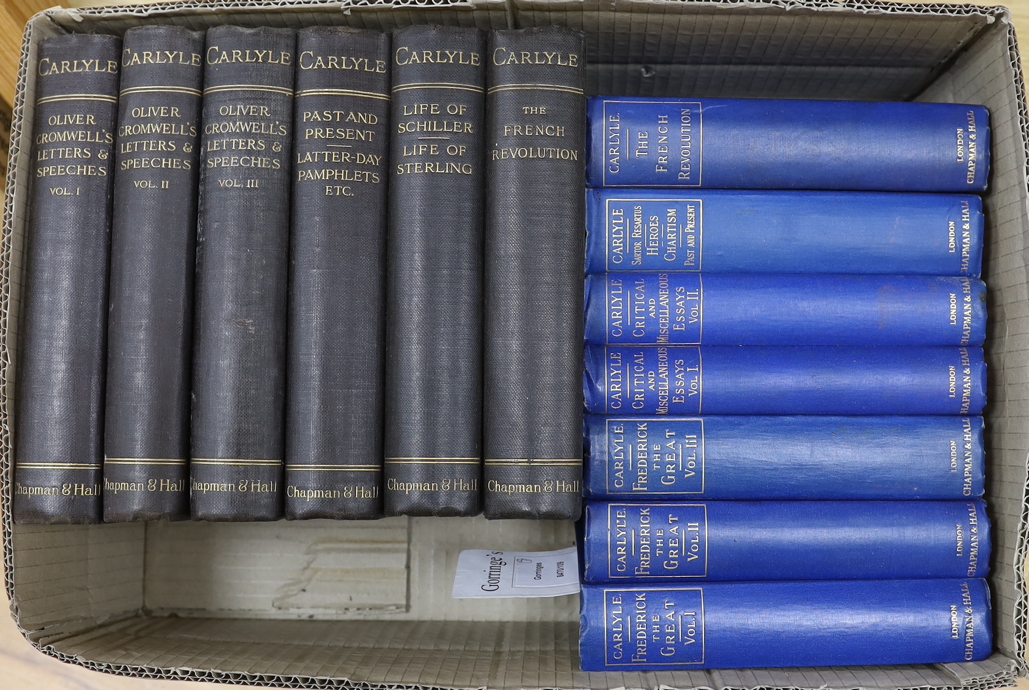 Carlyle, Thomas – Works, The Standard edition, original cloth, Chapman & Hall, London,1904-05
